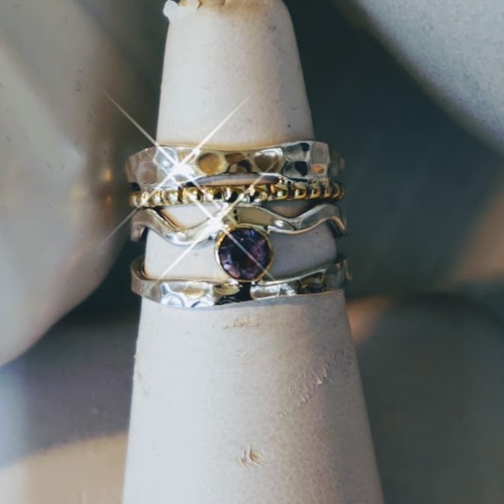 Amethyst and Silver Ring